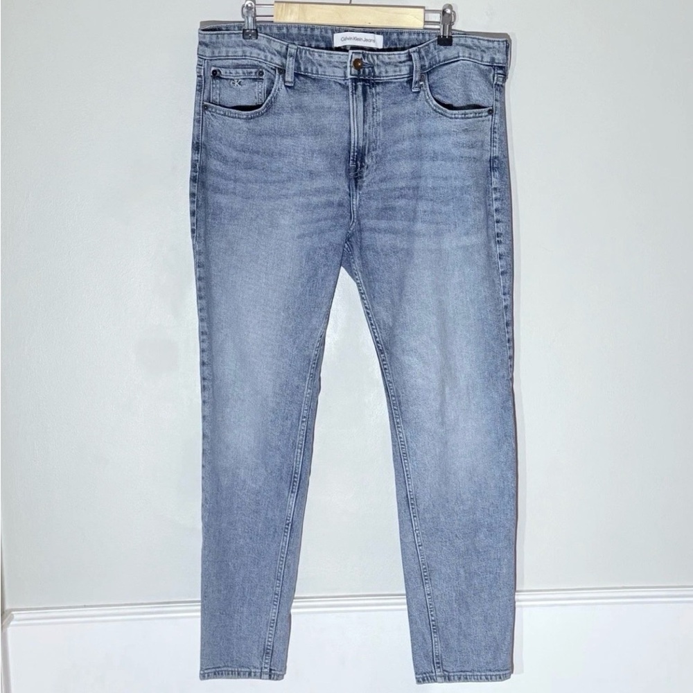 Calvin Klein Jeans Light Blue Skinny Stretch Denim Mens 38x30